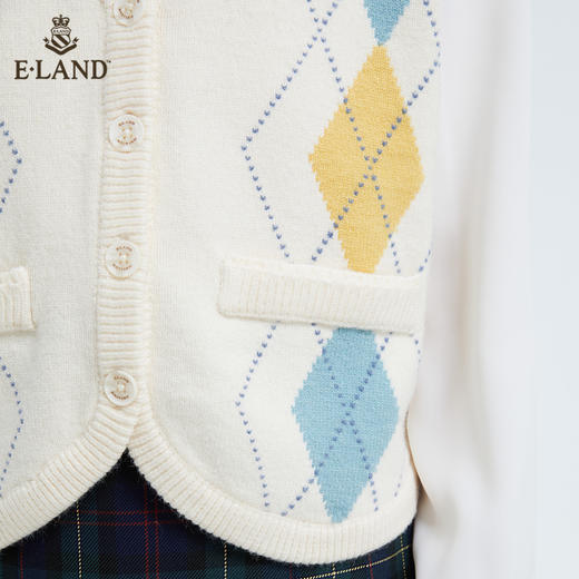 衣恋V领针织外搭背心马甲EEVKB49C3M 商品图3