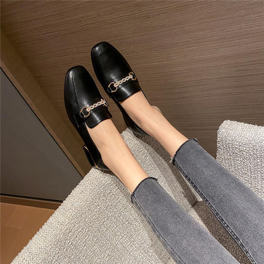 ZHR【软面软底】一脚蹬低跟职业女通勤鞋子女皮鞋女乐福鞋女单鞋女鞋 商品图1