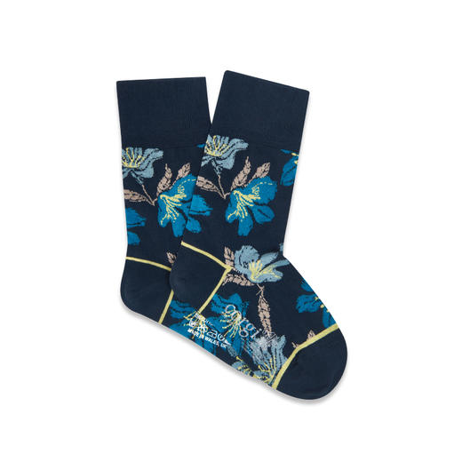 CORGI柯基英国男女同款进口拼色花卉点缀针织中筒袜秋冬季男女同款 商品图1