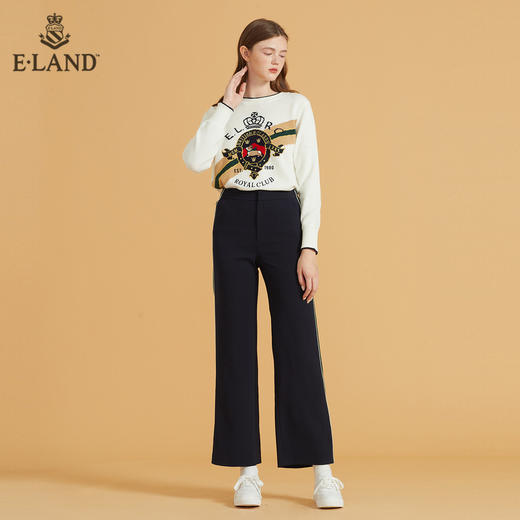 衣恋垂感撞色直筒宽松西装裤EETCB49H2M 商品图0