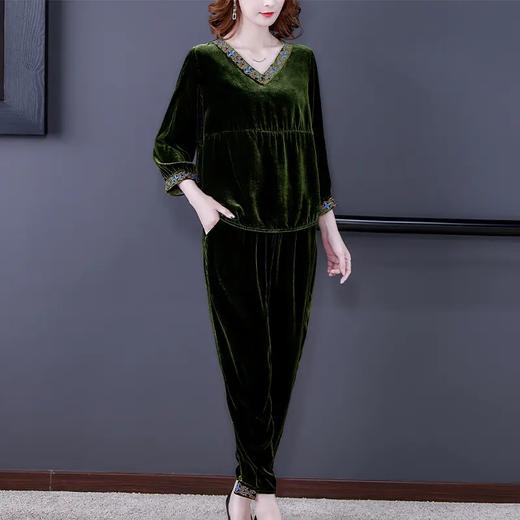 AHM xsz6893复古气质优雅阔太太绣花套装【限量】 商品图1