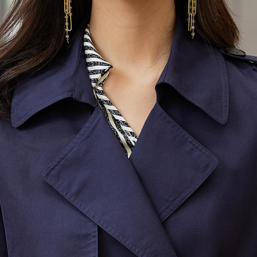 【简约大方，优雅时尚】慕云姿重工切尔西收腰中长款风衣 商品图2