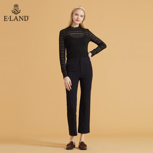 衣恋显瘦直筒垂坠感休闲西装裤EETCB49H1M 商品图0