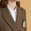 衣恋简约西装领双排扣学院徽章大衣外套EEJKB49H3M 商品缩略图3