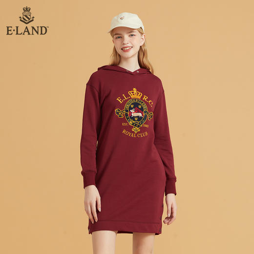 衣恋宽松休闲连帽柯基时尚连衣裙EEOMB49C1M 商品图4