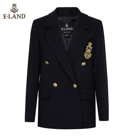 衣恋学院风西装领双排扣外套EEJKB49H4M 商品图4