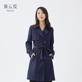 【简约大方，优雅时尚】慕云姿重工切尔西收腰中长款风衣