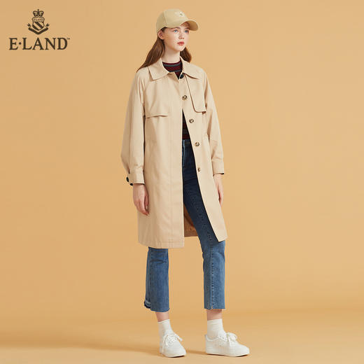 衣恋个性御姐风单排扣长款风衣外套EEJTB49H6C 商品图1