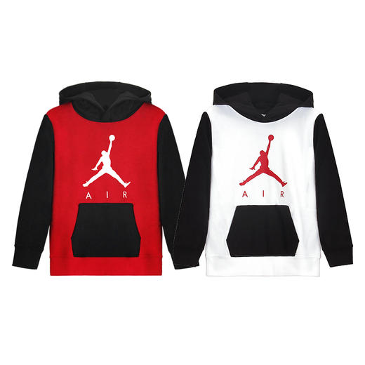 AIR JORDAN乔丹AJ童装秋 男 儿童飞人撞色连帽运动卫衣JD2132037 商品图0
