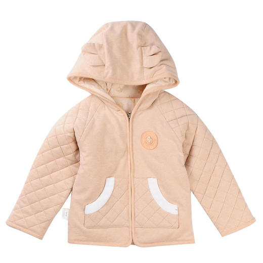 棉果果秋冬季新疆彩棉男童女童绗棉连帽长袖外套M401101117609 商品图1