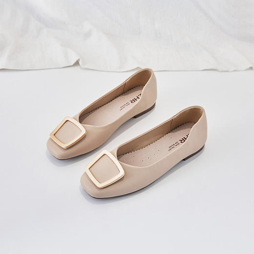ZHR平底蛋卷鞋通勤鞋奶奶鞋女豆豆鞋子女皮鞋浅口女单鞋女鞋 商品图11