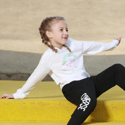 Converse匡威商场同款童衣童装秋女童经典logo圆领休闲套头卫衣CV2132045 商品图3