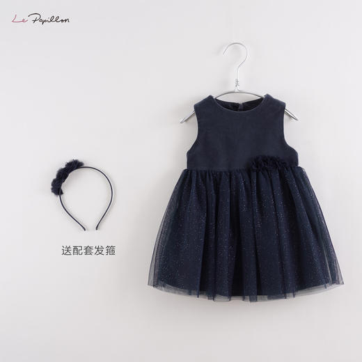 【马克珍妮 法式系列】新款宝宝秋装 女童背心连衣裙213202 商品图2