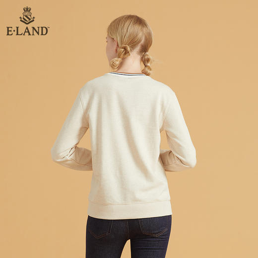 衣恋宽松简约撞色圆领柯基长袖卫衣EEMTB49C6M 商品图2