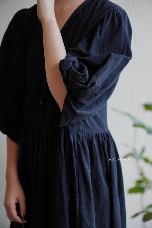 elsa esturgie 炭黑结袖设计连衣裙 商品图4