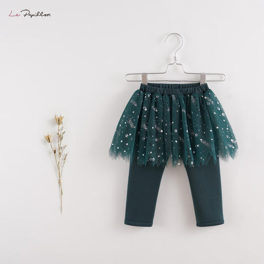 【马克珍妮 法式系列】新款宝宝秋冬装 女童打底裙裤213521 商品图1