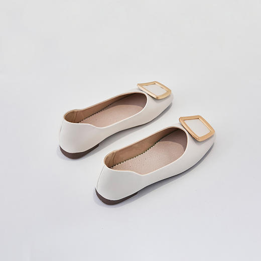 ZHR平底蛋卷鞋通勤鞋奶奶鞋女豆豆鞋子女皮鞋浅口女单鞋女鞋 商品图5