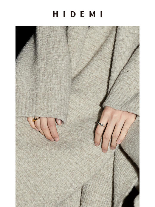 HIDEMI 双圈戒指组合 银色/金色 商品图9
