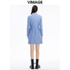 VIMAGE纬漫纪秋季新款气质时尚西装翻领收腰系带连衣裙V1607224 商品缩略图4