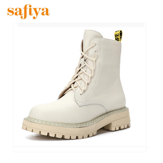 Safiya索菲娅明星款穿绳马丁靴侧拉链系带四季短靴SF04116223 商品图2