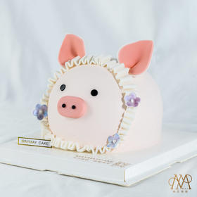 【3793】可爱粉色·圆圆猪头蛋糕