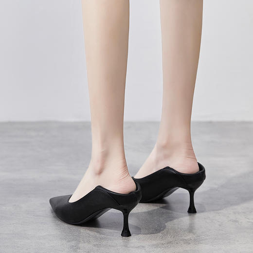 ZHR【褶纹帮面】新款通勤鞋女婚鞋子女皮鞋女高跟鞋女细跟女单鞋女鞋 商品图11