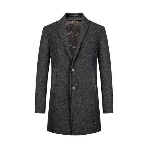 【含羊毛】柒牌毛呢大衣男商务休闲双面呢中长款羽绒内胆呢子外套121D70070 商品图4