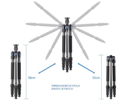 思锐SIRUI 三脚架W2004 W2204佳能尼康单反相机三角架反折防水防沙可拆独脚架 (云台需要另购买） 商品图10