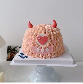 粉色超萌小可爱：六寸装饰全部手工装饰均可食用喔