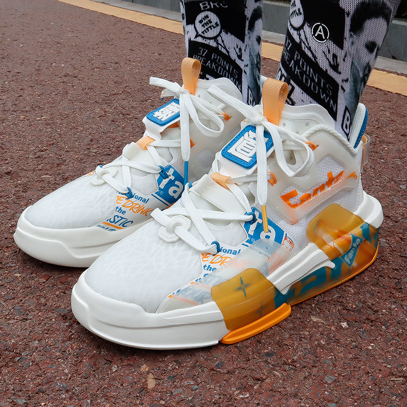 安踏霸道芬达联名休闲鞋2021夏季新款男女鞋网面情侣112138081s