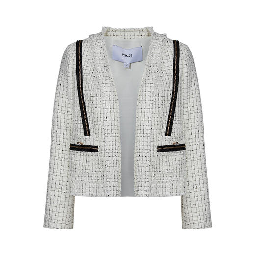 VIMAGE纬漫纪秋冬新款女装时尚气质小香风外套V1603226 商品图4