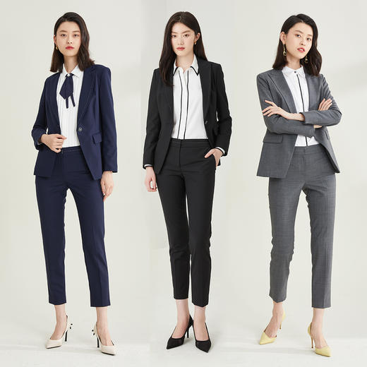 PRICH2021年新款气质显瘦直筒小脚西装裤女职场OL风PRTCB7805N 商品图3