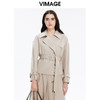 VIMAGE纬漫纪秋季新款气质时尚短款翻领收腰显瘦百搭外套V1603237 商品缩略图5