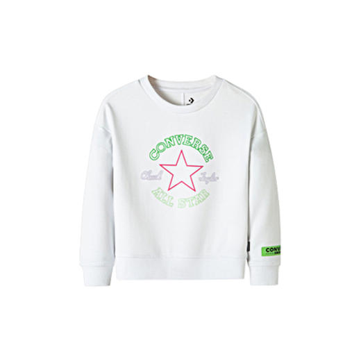 Converse匡威商场同款童衣童装秋女童经典logo圆领休闲套头卫衣CV2132045 商品图0