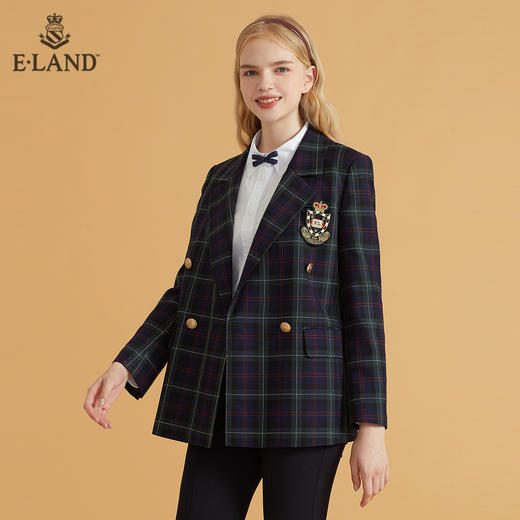 衣恋小众甜美西装领双排扣外套EEJKB49H5M 商品图1