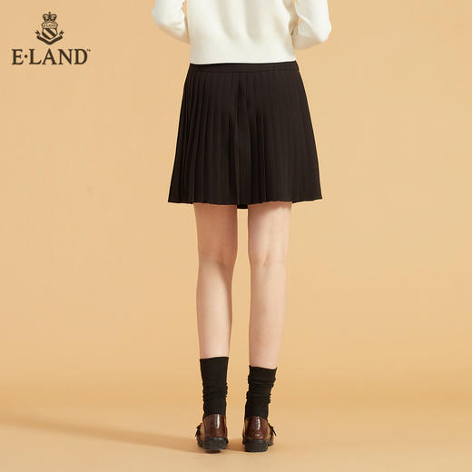 衣恋设计感高腰个性黑色百褶短裙EEWHB49Q3N 商品图2