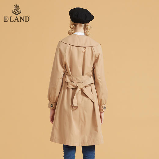 衣恋翻领双排扣腰带大衣外套EEJTB49C3C 商品图2