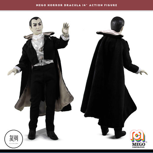 现货 Mego 德古拉 吸血鬼 Dracula 14英寸 可动人偶 商品图9