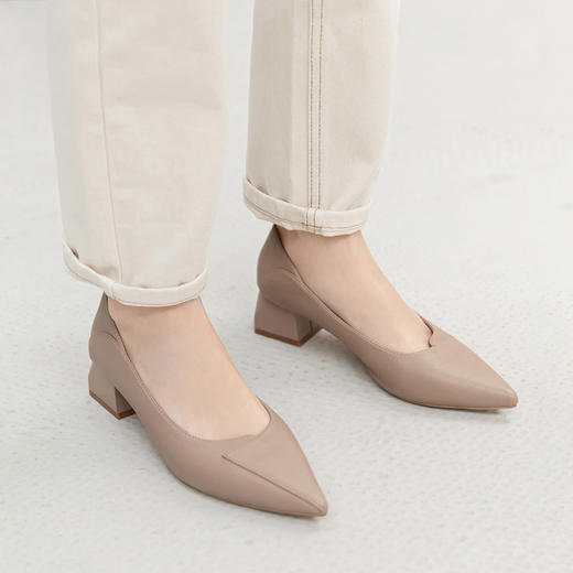 ZHR【软面软底】妈妈鞋通勤鞋皮鞋女高跟鞋子女乐福鞋浅口女单鞋女鞋 商品图7