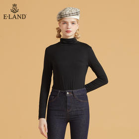 衣恋基础款高领长袖打底衫EELAB49E1C