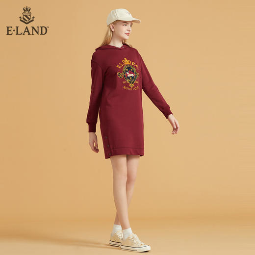 衣恋宽松休闲连帽柯基时尚连衣裙EEOMB49C1M 商品图1