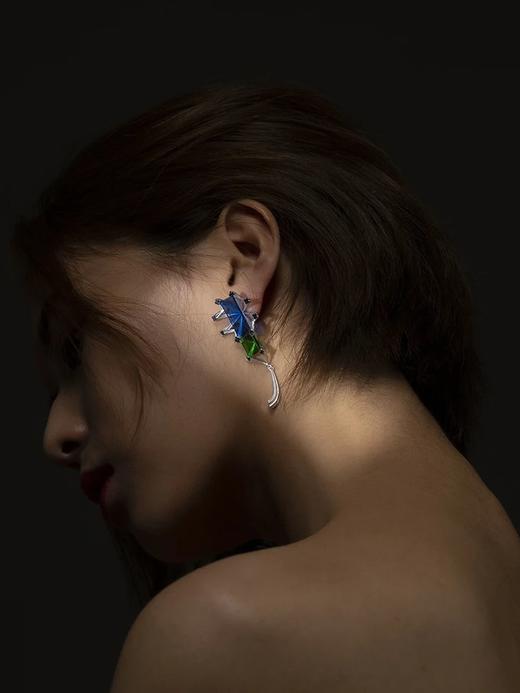 【Lens推荐】绪光系列蓝绿宝石长耳环 商品图2