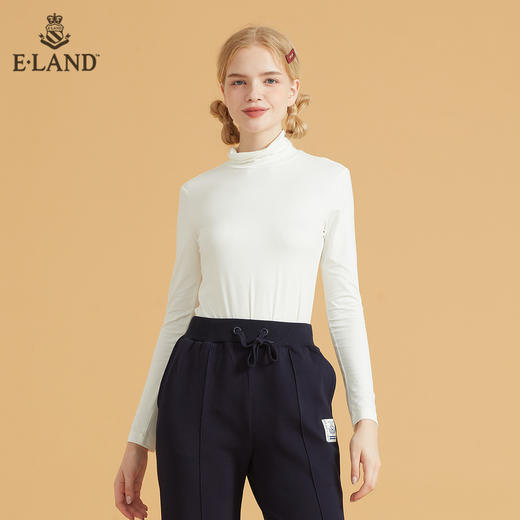 衣恋基础款高领长袖打底衫EELAB49E1C 商品图4