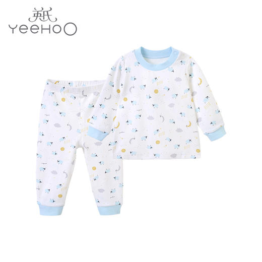 英氏-内衣类（秋）E1牧场满印粉套装晶粉100CM 商品图0