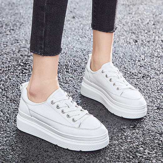 ZHR20新厚底女休闲鞋女板鞋子女运动鞋小白鞋白色女鞋 商品图6