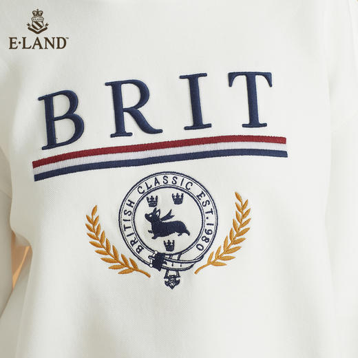 衣恋简约宽松圆领柯基徽章卫衣EEMTB49C5M 商品图3