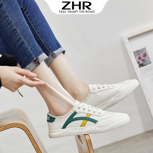 ZHR【国潮运动】学生平底板鞋跑步鞋女休闲鞋子女运动鞋女小白鞋女鞋 商品图14