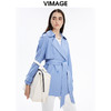 VIMAGE纬漫纪秋季新款气质时尚中长款款翻领收腰显瘦百搭风衣外套V1603217 商品缩略图0