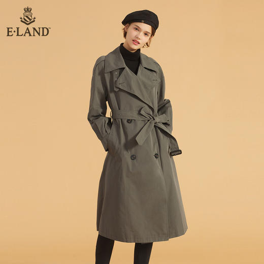 衣恋设计感长款双排扣风衣外套EEJTB49C8M 商品图0