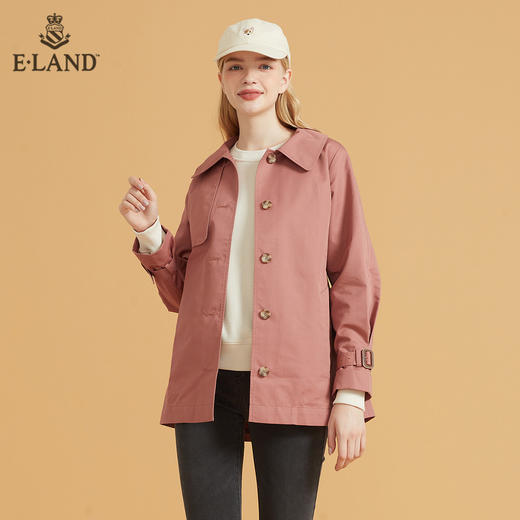 衣恋中长款单排扣风衣外套EEJTB49C2C 商品图2